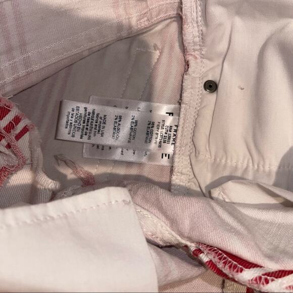 Frame Denim Le Cutoff LE FIERY STRIPE SHORTS IN RED 25 - Picture 10 of 10